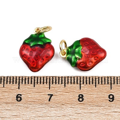 Латунные эмалевые подвески с фруктами KK-I377-04G-A03-1