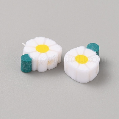 Бусины из полимерной глины  CLAY-WH0014-08-1