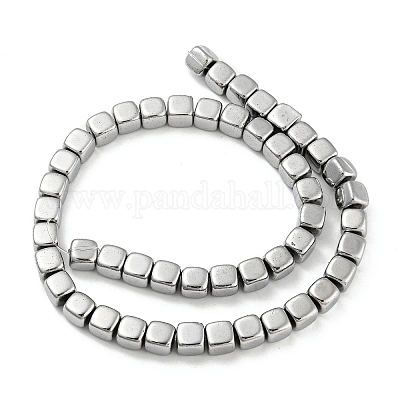 Гальванические нити из синтетических немагнитных гематитовых бусин G-Z032-F02-07P-1