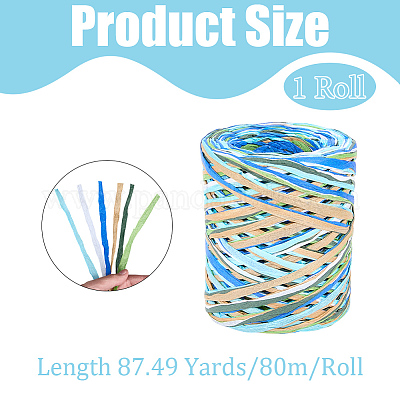 6 цвет шнуров из рафиевой бумаги OCOR-WH0063-110D-1