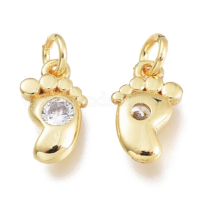 Латунные микропаве прозрачные кубические циркониевые подвески KK-M206-35G-1