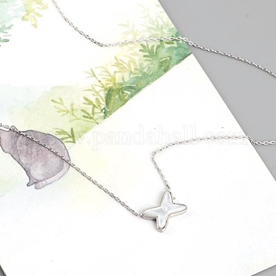 GRA 925シルバー ホワイトネックレス ホワイト 四角 ネックレス シルバー925 | iichi 日々の暮らしを