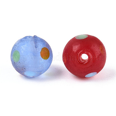 Бусы лэмпворк ручной работы LAMP-N036-10A-01-1