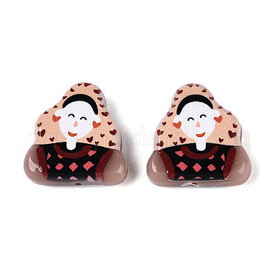 Печатные непрозрачные бусины из смолы&nbsp;RESI-N043-17C-1