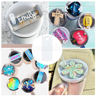 8 шт. акриловые термотрансферные большие подвески FIND-SP0003-09A-1