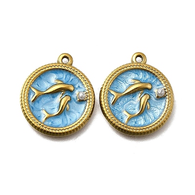 Подвески из нержавеющей стали 304 с эмалью STAS-Z163-19G-04-1