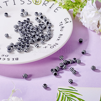 Полосатый бисера смолы&nbsp;RESI-TAG0001-01-1