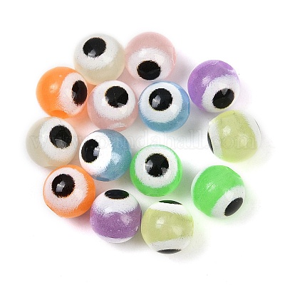 Светящиеся и печатные непрозрачные акриловые бусины LACR-G050-01-1