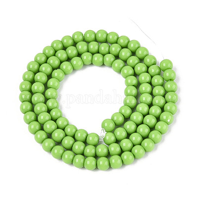 Непрозрачные сплошные цветные стеклянные бусины GLAA-N058-8mm-A01-1