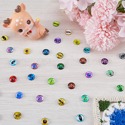 1 пакетик стеклянных кукольных глаз-кабошонов DIY-GF0008-70C-1