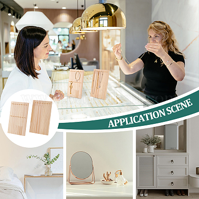 2 стили деревянные подставки для ожерелий NDIS-NB0001-08-1