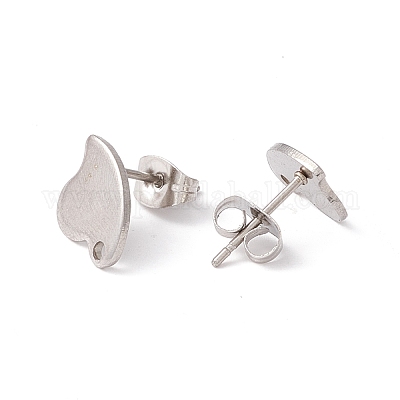 Фурнитура для сережек-гвоздиков из нержавеющей стали 201 EJEW-A071-07P-1