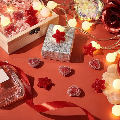 12 шт. 2-х видов смоляных бусин на день святого Валентина RESI-FH0001-26-1