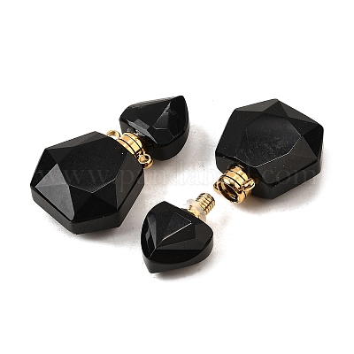 Кулоны для духов из натурального обсидиана G-L623-12G-06-1