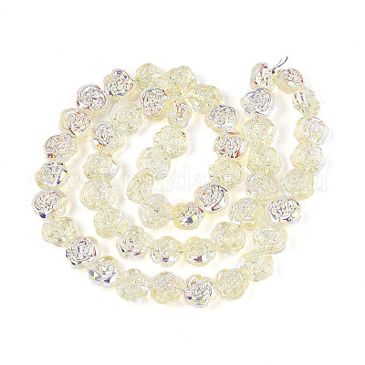 Гальванические стеклянные бусины EGLA-T025-02B-1