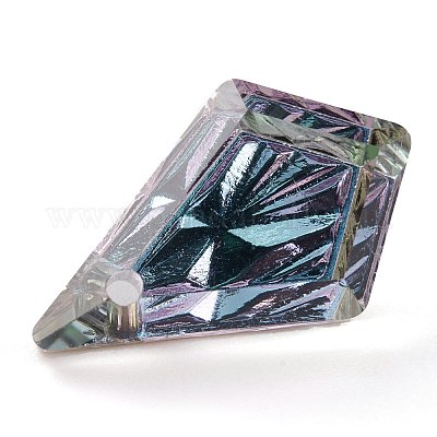 Подвески из тисненого стекла со стразами GLAA-J101-01B-001VL-1