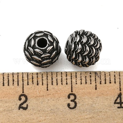 Круглые бусины из нержавеющей стали марки 304 STAS-E214-01AS-02-1