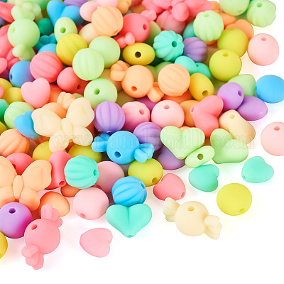140 г 7 прорезиненных акриловых бусины SACR-TA0001-37-1