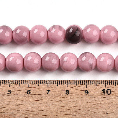 Выпечка окрашенные стеклянные бусины пряди DGLA-N013-10mm-09-1