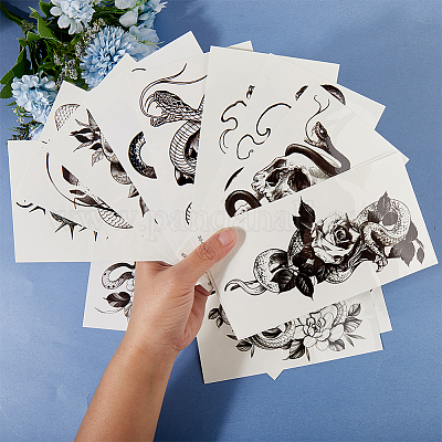 20 шт. 20 стиля съемные временные водонепроницаемые татуировки бумажные наклейки DIY-CP0012-48B-1