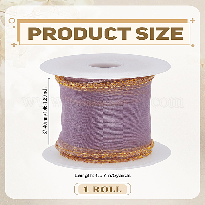 5 Yard Polyester-Organzabänder&nbsp;SRIB-LP0001-05B-1