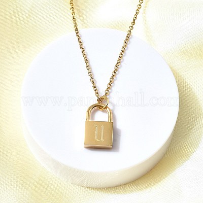 Ожерелья с подвесками из нержавеющей стали 304 Rolo NJEW-S444-01G-21-1