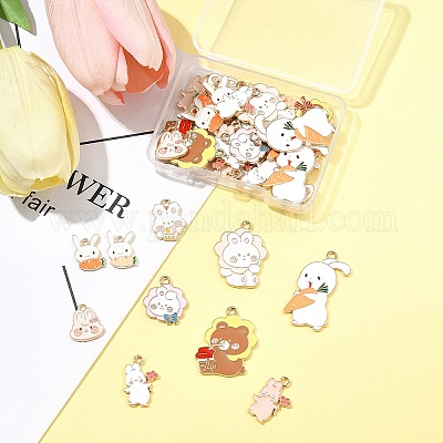 40 шт. Подвески из сплава с эмалью ENAM-FS0002-40-1