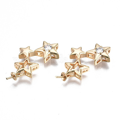 Латунная микропаве из прозрачного кубического циркония KK-S356-331-NF-1