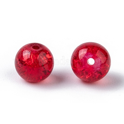 Прозрачные стеклянные бусмины кракле CCG-R001-8mm-M-1