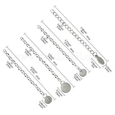 12 шт. 4 стиля удлинитель цепи из нержавеющей стали 304 FIND-FS0002-96B-1