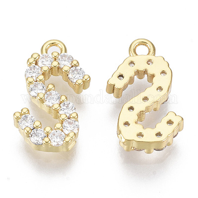 Латунные микро проложить кубического циркония подвески KK-T060-05-S-G-NF-1