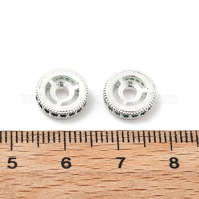 Латунные микро проложить кубического циркония бусы KK-R216-10C-S01-1