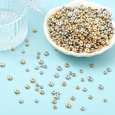 400шт 2 цвета ccb пластиковые распорные бусины&nbsp;CCB-YW0001-50A-1