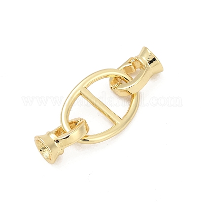 Овальные латунные раскладывающиеся застежки KK-U062-43G-1