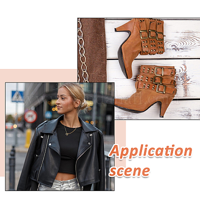 200 комплект из 4-х цветной латуни с железными плоскими квадратными заклепками FIND-FH0011-33B-1