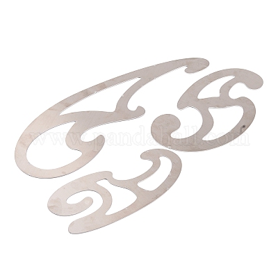 Не тускнеет (распродажа бракованных изделий) 3 шт. линейка из нержавеющей стали с французской кривизной в виде облака DIY-XCP0003-28-1