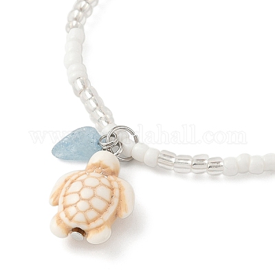 Стеклянные бусины эластичные браслеты для женщин BJEW-JB11638-04-1