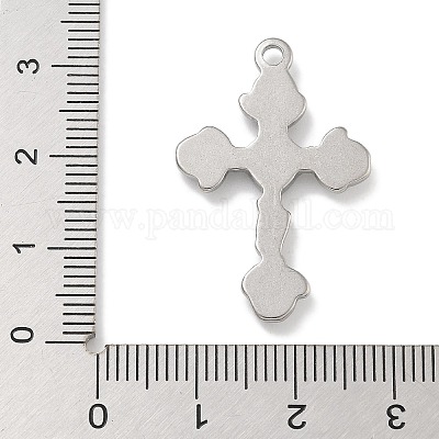 Оправы для подвесок из нержавеющей стали 304 с кабошонами STAS-D197-11P-1