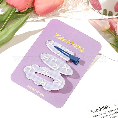 3шт заколки крокодил PW-WGC936F-07-1