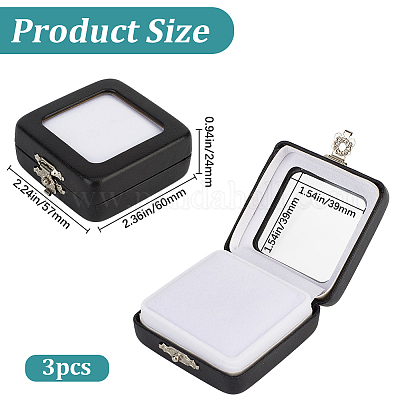 3 шт. россыпью алмазные коробки из искусственной кожи CON-GF0001-14-1