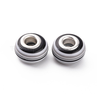 Европейские полосатые бусины из смолы RPDL-T003-004A-1