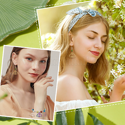 60 шт. 3-х цветные филигранные подвески из нержавеющей стали 201 STAS-DC0008-55-1