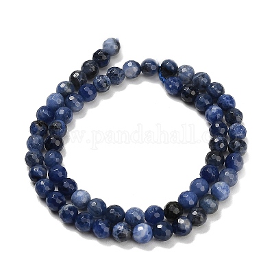 Природный содалит бисер нитей&nbsp;G-C280-B02-6mm-1