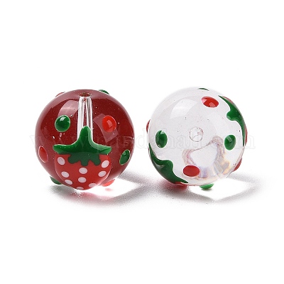 Нити стеклянных эмалевых бусин ручной работы LAMP-A001-A10-1