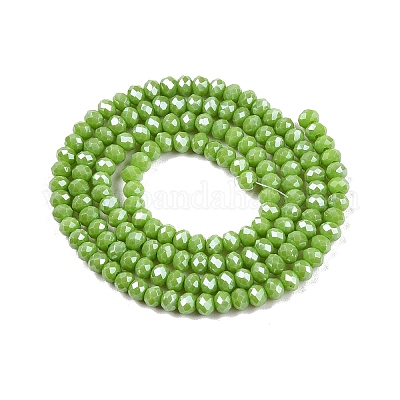 Стеклянные бусины с гальваническим покрытием  EGLA-A044-P2mm-A30-1