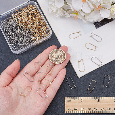 170 шт. 2 стиля 304 нержавеющая сталь серьги-кольца фурнитура почки швензы STAS-ME0002-41-1