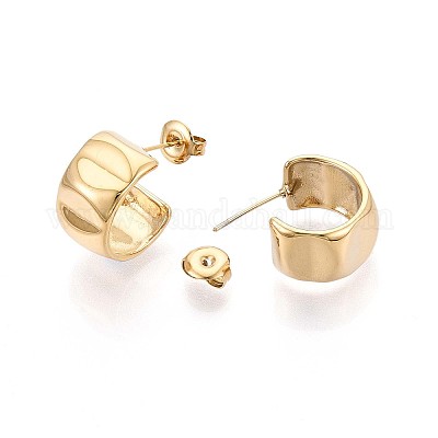 Серьги-гвоздики из нержавеющей стали 304 EJEW-N059-09G-1