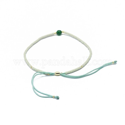 Регулируемые браслеты из бисера натурального агата BJEW-F391-A15-1