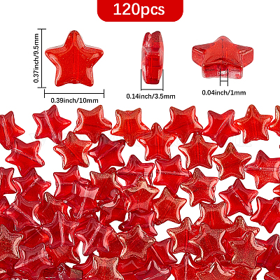 Perle di lampwork fatte a mano da 120 pz&nbsp;LAMP-PA0001-15B-1