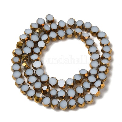 Стеклянные бусины с гальваническим покрытием  EGLA-P061-01A-06-1